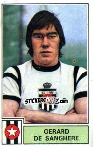 Sticker Gerard de Sanghere - Football Belgium 1972-1973 - Panini