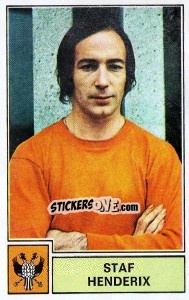 Sticker Staf Henderix - Football Belgium 1972-1973 - Panini