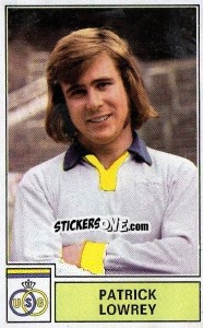 Sticker Patrick Lowrey - Football Belgium 1972-1973 - Panini