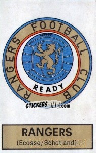Sticker Badge (Rangers) - Football Belgium 1972-1973 - Panini
