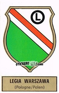 Sticker Badge (Legia Warszawa) - Football Belgium 1972-1973 - Panini