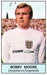 Cromo Bobby Moore (England) - Football Belgium 1972-1973 - Panini