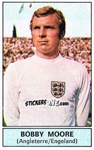 Sticker Bobby Moore (England) - Football Belgium 1972-1973 n. 326 - Panini