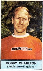 Sticker Bobby Charlton (England) - Football Belgium 1972-1973 n. 327 - Panini