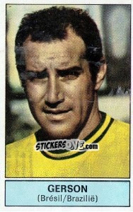 Sticker Gerson (Brazil) - Football Belgium 1972-1973 n. 329 - Panini