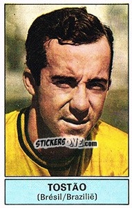 Sticker Tostao (Brazil) - Football Belgium 1972-1973 n. 330 - Panini