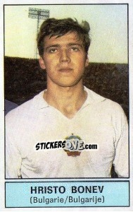 Sticker Hristo Bonev (Bulgaria) - Football Belgium 1972-1973 - Panini