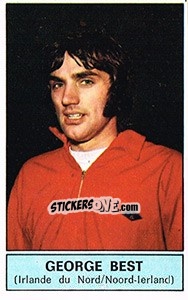 Sticker George Best (Northern Ireland) - Football Belgium 1972-1973 n. 338 - Panini
