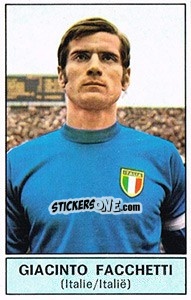 Cromo Giacinto Facchetti (Italy) - Football Belgium 1972-1973 - Panini