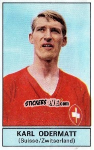 Figurina Karl Odermatt (Switzerland) - Football Belgium 1972-1973 n. 348 - Panini