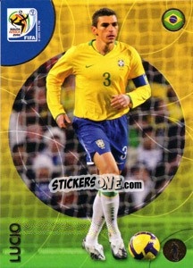Sticker Lúcio - FIFA World Cup South Africa 2010. Premium cards - Panini