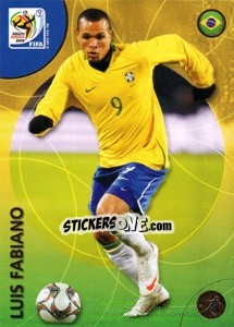Sticker Luís Fabiano - FIFA World Cup South Africa 2010. Premium cards - Panini