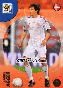 Figurina Daniel Agger - FIFA World Cup South Africa 2010. Premium cards n. 69 - Panini