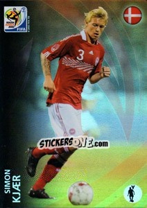 Sticker Simon Kjaer - FIFA World Cup South Africa 2010. Premium cards n. 72 - Panini