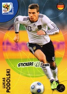 Cromo Lukas Podolski - FIFA World Cup South Africa 2010. Premium cards - Panini