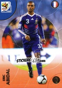 Sticker Éric Abidal - FIFA World Cup South Africa 2010. Premium cards - Panini