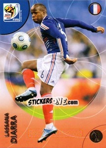 Sticker Lassana Diarra - FIFA World Cup South Africa 2010. Premium cards - Panini