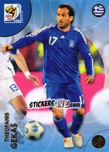 Sticker Theofanis Gekas - FIFA World Cup South Africa 2010. Premium cards - Panini