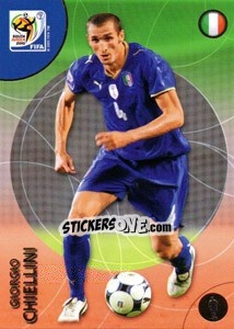 Sticker Giorgio Chiellini - FIFA World Cup South Africa 2010. Premium cards - Panini