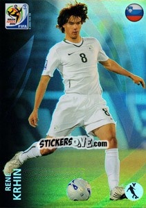 Sticker Rene Krhin - FIFA World Cup South Africa 2010. Premium cards - Panini