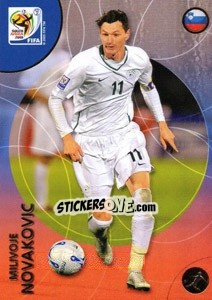 Sticker Milivoje Novakovic - FIFA World Cup South Africa 2010. Premium cards n. 164 - Panini