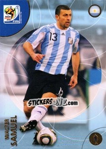 Sticker Walter Samuel - FIFA World Cup South Africa 2010. Premium cards - Panini