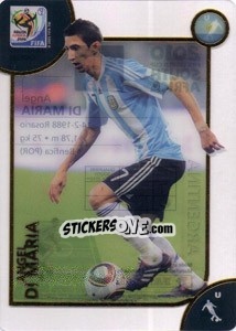 Sticker Ángel Di Maria - FIFA World Cup South Africa 2010. Premium cards n. 42 - Panini