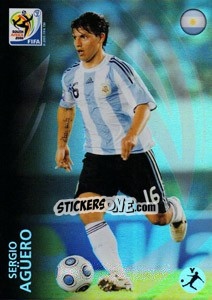 Sticker Sergio Agüero - FIFA World Cup South Africa 2010. Premium cards - Panini