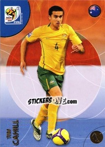 Sticker Tim Cahill - FIFA World Cup South Africa 2010. Premium cards - Panini