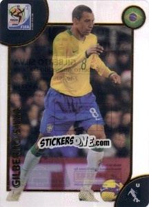 Sticker Gilberto Silva - FIFA World Cup South Africa 2010. Premium cards - Panini