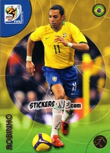 Sticker Robinho - FIFA World Cup South Africa 2010. Premium cards - Panini