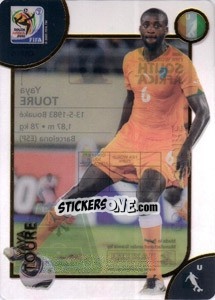 Sticker Yaya Touré - FIFA World Cup South Africa 2010. Premium cards - Panini