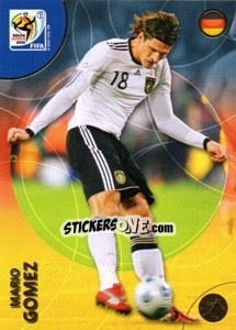 Sticker Mario Gómez - FIFA World Cup South Africa 2010. Premium cards n. 82 - Panini