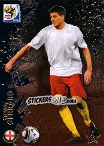 Sticker Steven Gerrard - FIFA World Cup South Africa 2010. Premium cards - Panini