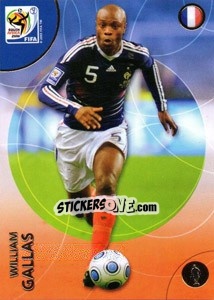 Figurina William Gallas - FIFA World Cup South Africa 2010. Premium cards - Panini