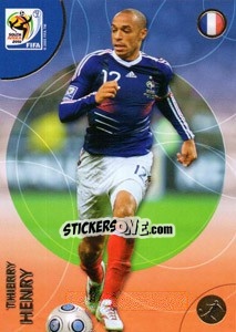 Sticker Thierry Henry - FIFA World Cup South Africa 2010. Premium cards - Panini