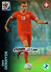 Sticker Eren Derdiyok - FIFA World Cup South Africa 2010. Premium cards - Panini