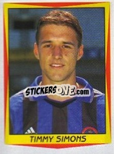 Sticker Timmy Simons - Football Belgium 2001-2002 n. 3 - Panini