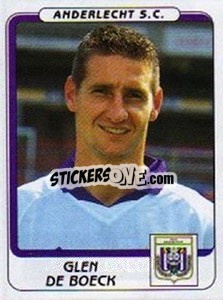 Sticker Glen de Boeck - Football Belgium 2001-2002 n. 32 - Panini