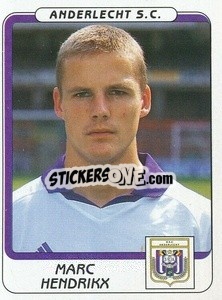 Sticker Marc Hendrikx - Football Belgium 2001-2002 n. 35 - Panini