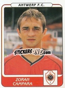 Sticker Zoran Campara - Football Belgium 2001-2002 n. 55 - Panini