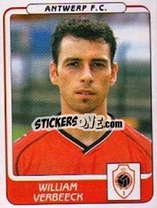 Sticker William Verbeeck - Football Belgium 2001-2002 n. 62 - Panini