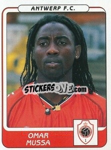 Sticker Omar Mussa - Football Belgium 2001-2002 n. 65 - Panini