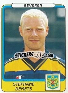 Sticker Stephane Demets - Football Belgium 2001-2002 n. 75 - Panini