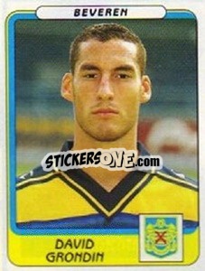 Sticker David Grondin - Football Belgium 2001-2002 n. 76 - Panini