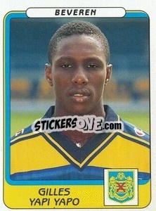 Sticker Gilles Yapi Yapo - Football Belgium 2001-2002 n. 78 - Panini