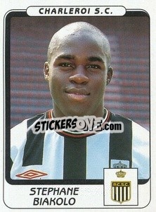 Cromo Stephane Biakolo - Football Belgium 2001-2002 n. 124 - Panini