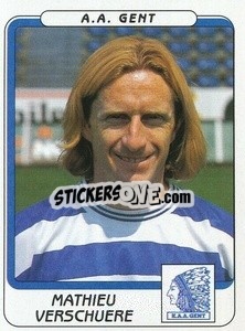 Sticker Mathieu Verschuere - Football Belgium 2001-2002 n. 162 - Panini