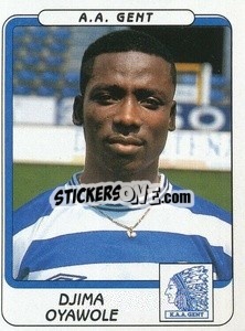 Sticker Djima Oyawole - Football Belgium 2001-2002 n. 166 - Panini