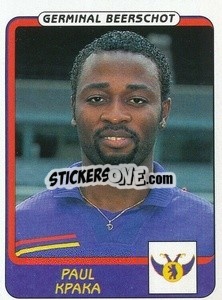 Sticker Paul Kpaka - Football Belgium 2001-2002 n. 182 - Panini